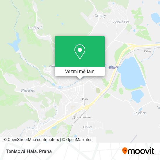 Tenisová Hala mapa