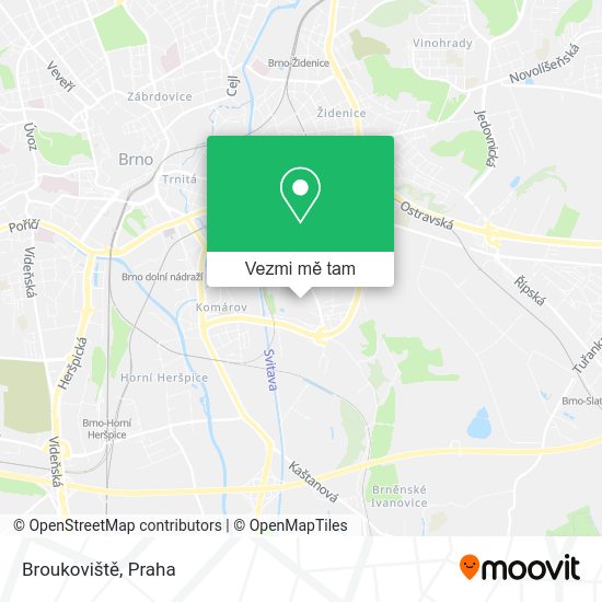 Broukoviště mapa