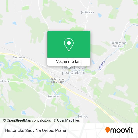 Historické Sady Na Orebu mapa
