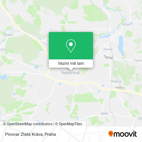 Pivovar Zlatá Kráva mapa