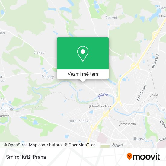 Smírčí Kříž mapa