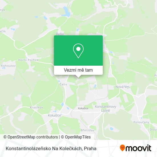 Konstantinolázeňsko Na Kolečkách mapa