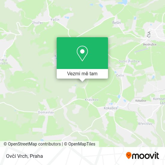Ovčí Vrch mapa
