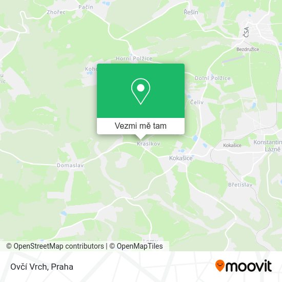 Ovčí Vrch mapa