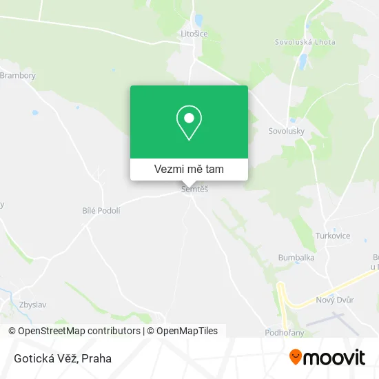 Gotická Věž mapa