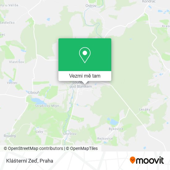 Klášterní Zeď mapa