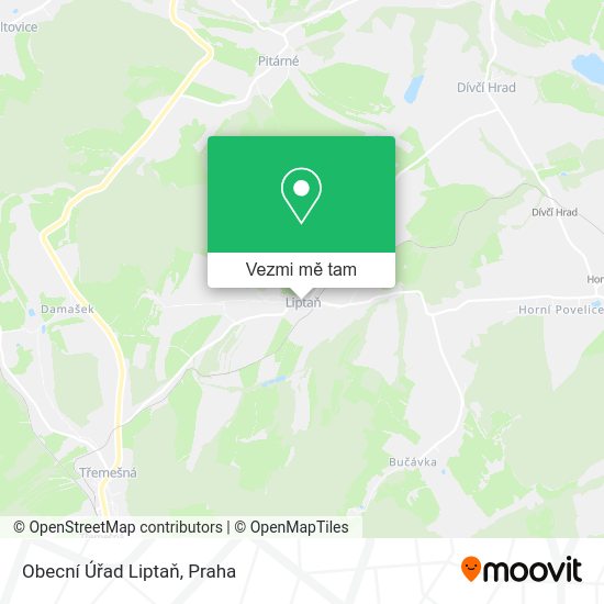 Obecní Úřad Liptaň mapa