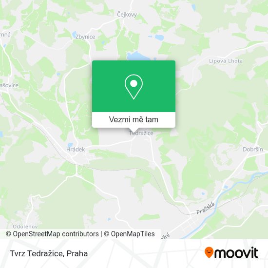 Tvrz Tedražice mapa