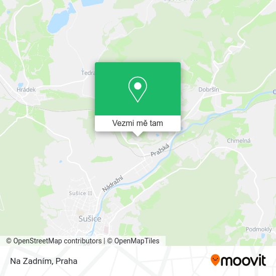 Na Zadním mapa