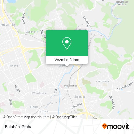 Balabán mapa