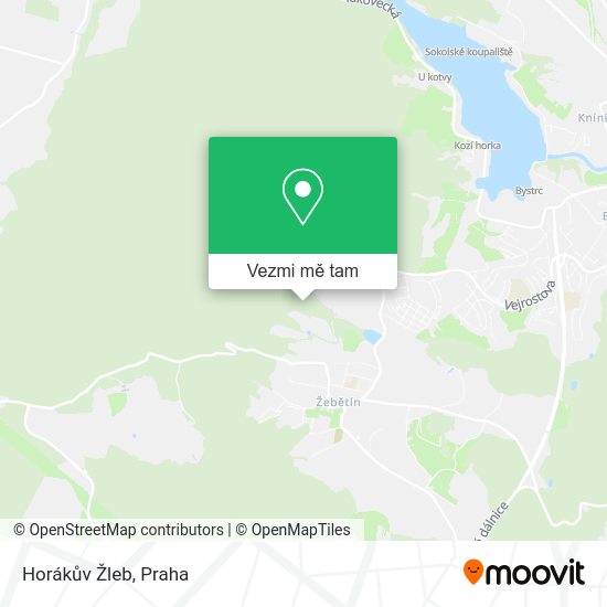 Horákův Žleb mapa
