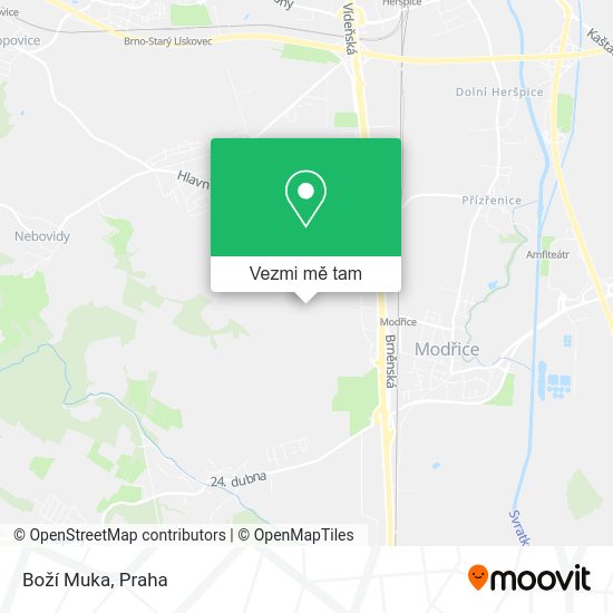 Boží Muka mapa