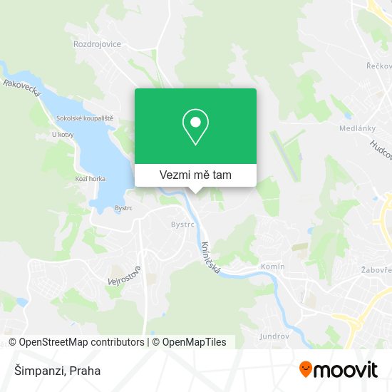 Šimpanzi mapa