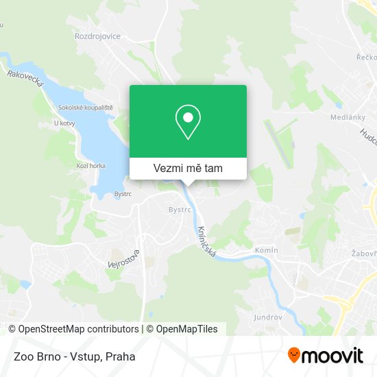 Zoo Brno - Vstup mapa