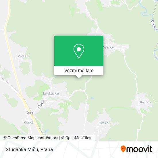 Studánka Míču mapa