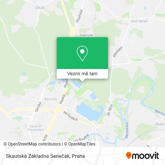 Skautská Základna Senečák mapa