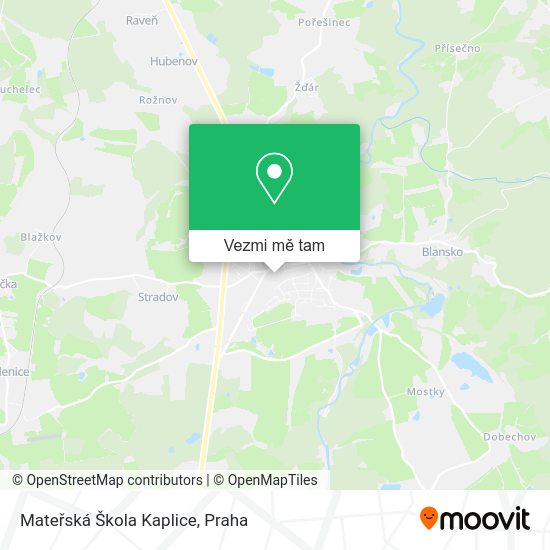 Mateřská Škola Kaplice mapa
