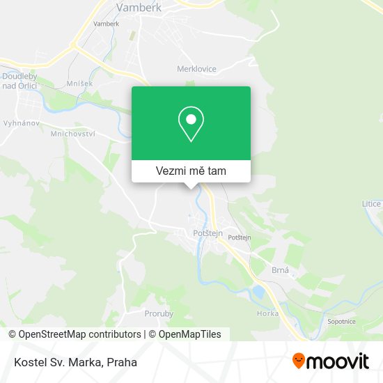 Kostel Sv. Marka mapa