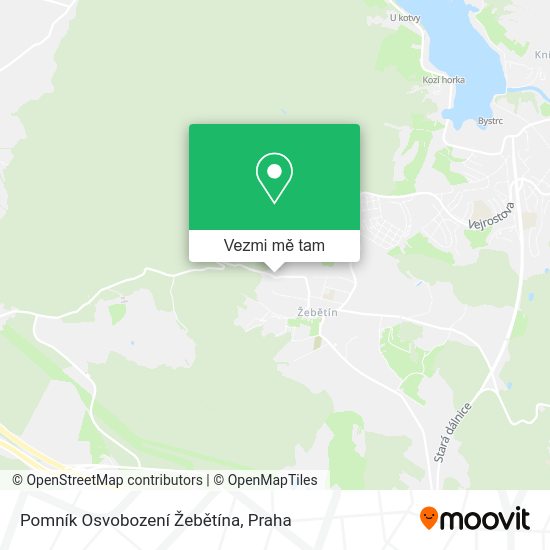 Pomník Osvobození Žebětína mapa