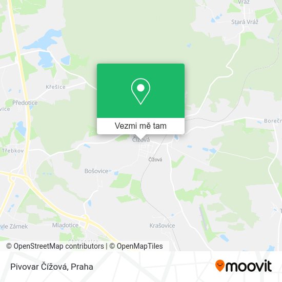 Pivovar Čížová mapa