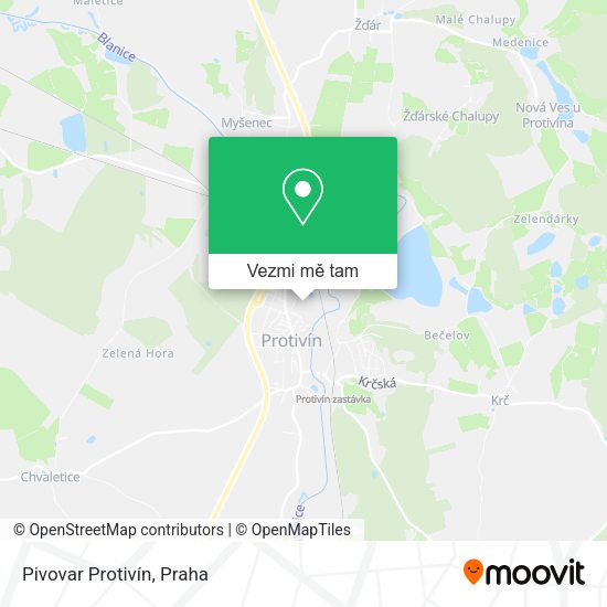 Pivovar Protivín mapa