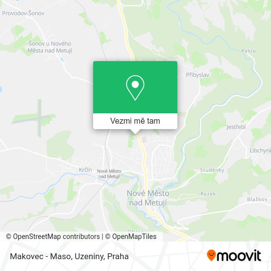 Makovec - Maso, Uzeniny mapa