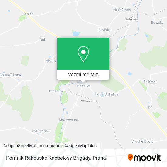 Pomník Rakouské Knebelovy Brigády mapa