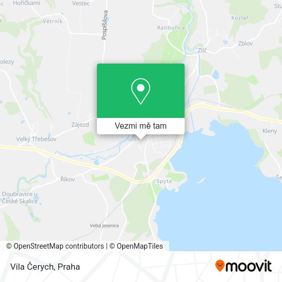 Vila Čerych mapa