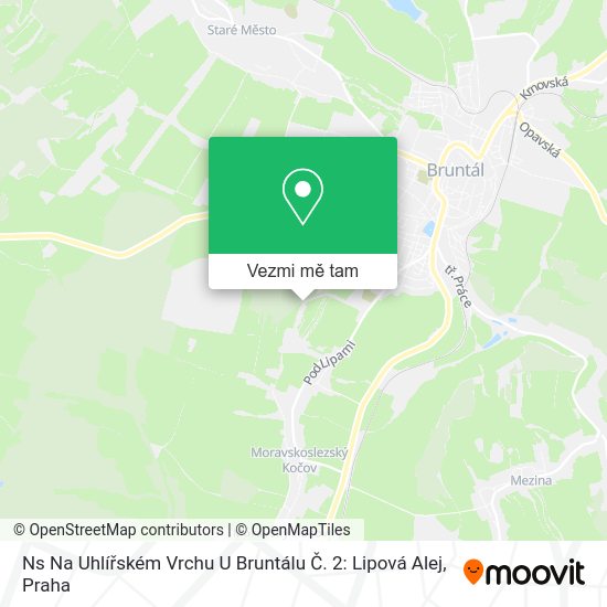 Ns Na Uhlířském Vrchu U Bruntálu Č. 2: Lipová Alej mapa