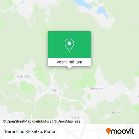 Barončino Klekátko mapa