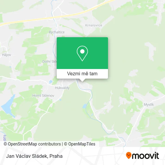 Jan Václav Sládek mapa