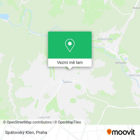 Spálovský Klen mapa