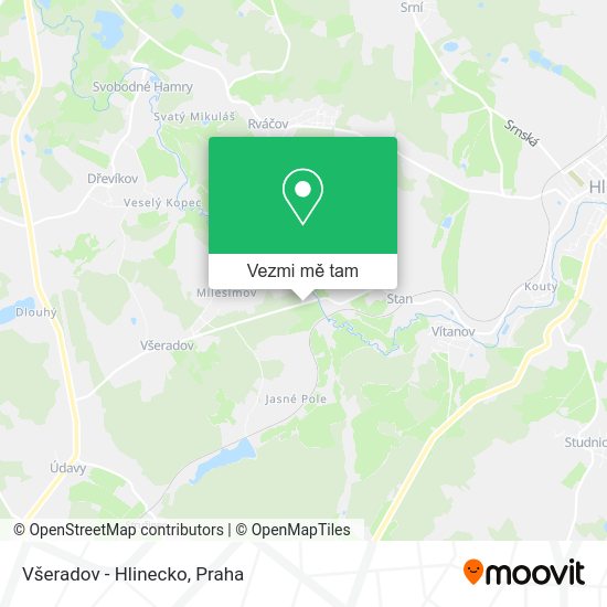 Všeradov - Hlinecko mapa
