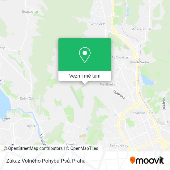 Zákaz Volného Pohybu Psů mapa