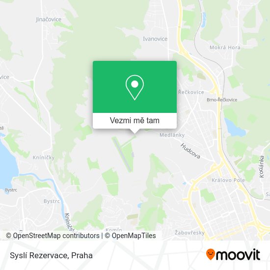 Syslí Rezervace mapa