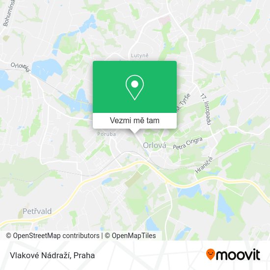 Vlakové Nádraží mapa