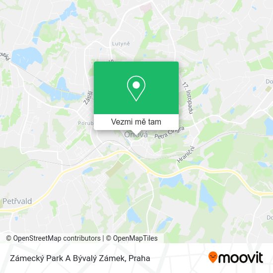 Zámecký Park A Bývalý Zámek mapa