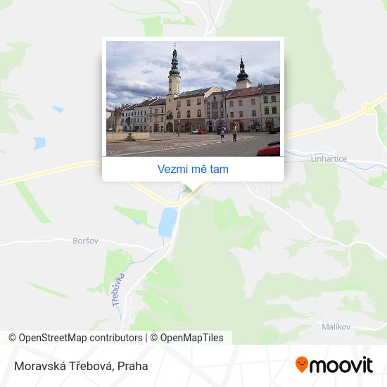 Moravská Třebová mapa