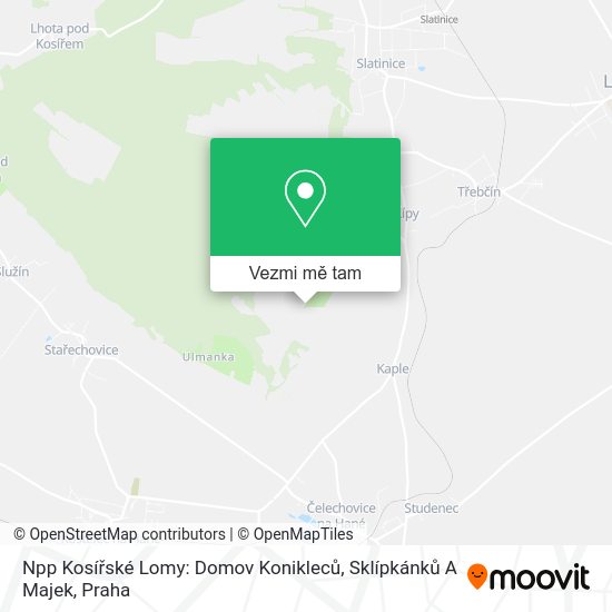 Npp Kosířské Lomy: Domov Konikleců, Sklípkánků A Majek mapa