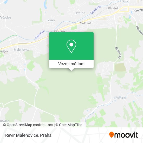 Revír Malenovice mapa