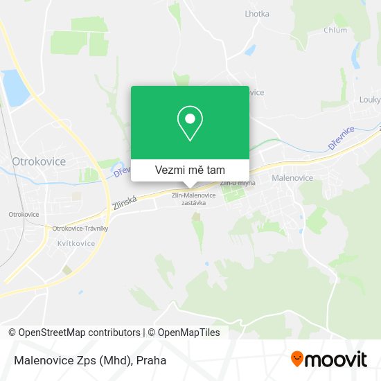 Malenovice Zps (Mhd) mapa