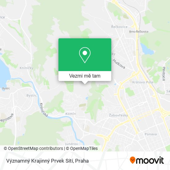 Významný Krajinný Prvek Sítí mapa