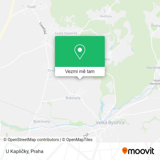 U Kapličky mapa