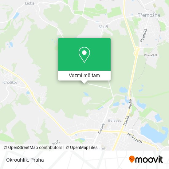 Okrouhlík mapa