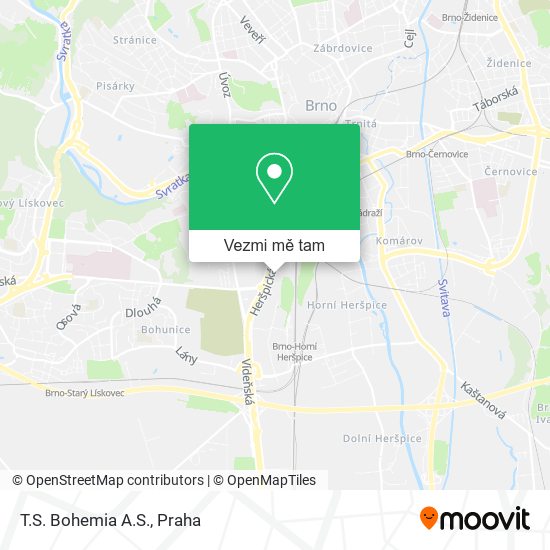 T.S. Bohemia A.S. mapa