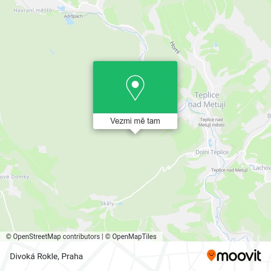 Divoká Rokle mapa