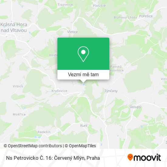 Ns Petrovicko Č. 16: Červený Mlýn mapa