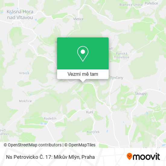 Ns Petrovicko Č. 17: Míkův Mlýn mapa