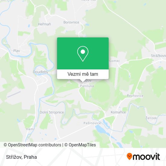 Střížov mapa