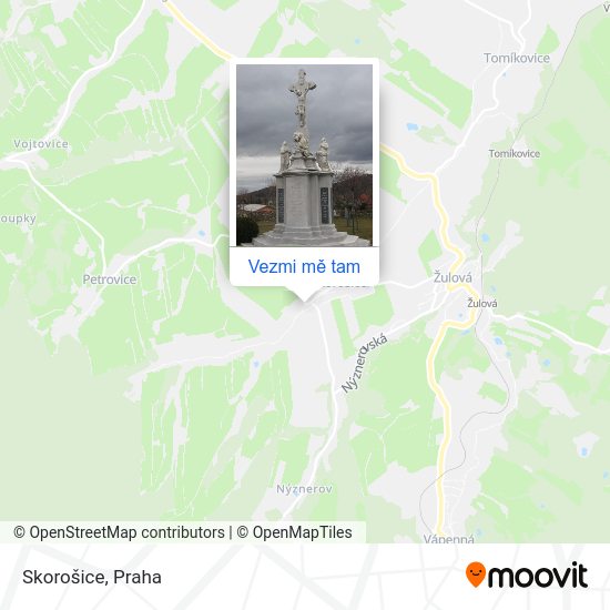 Skorošice mapa